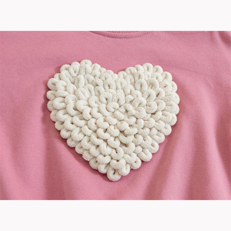 Футболки для девочек, свитера для детей с принтом «Осень-зима» 3D Love Children, толстовки для малышей, пуловеры с длинными рукавами, топы для малышей, наряды