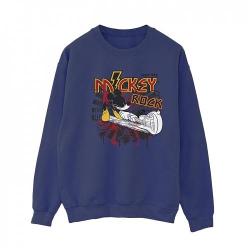 Disney Womens/Ladies Mickey Mouse Smash Guitar Rock Sweatshirt