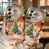 Phone case: 2D flat, suitable for Samsung Galaxy A34 A35 M05 M06 S20 S22 S21 FE Plus 5G protective cases, rainbow Christmas village, perfect holiday g