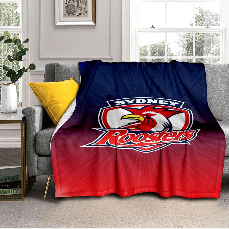 Sydney Roosters Team Spirit Blanket Suitable for Sofas, Beds, Offices, And Camping - Perfect Gift for Halloween Christmas