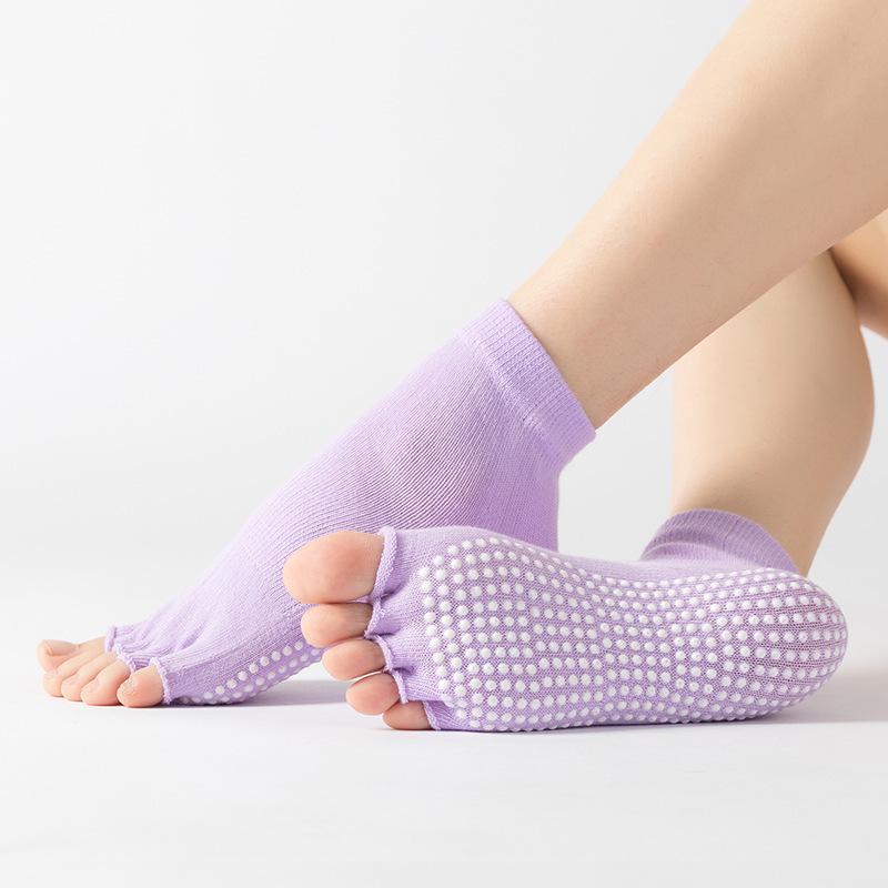 Colorful Open Toe Yoga & Dance Five-Finger Socks for Women