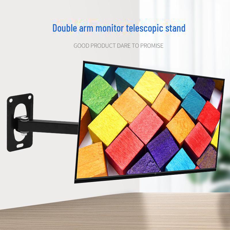 Регулируемое 14-27-дюймовое двойное настенное крепление для компьютерных мониторов и телевизоров