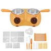 Chocolate Melting Pot Chocolate Melter with 2 Boiler Tools Stainless Steel Electric Fondue Pot