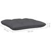 Vidaxl 2-Osobowa Sofa Ogrodowa Z Antracytowymi Poduszkami, Sosnowa