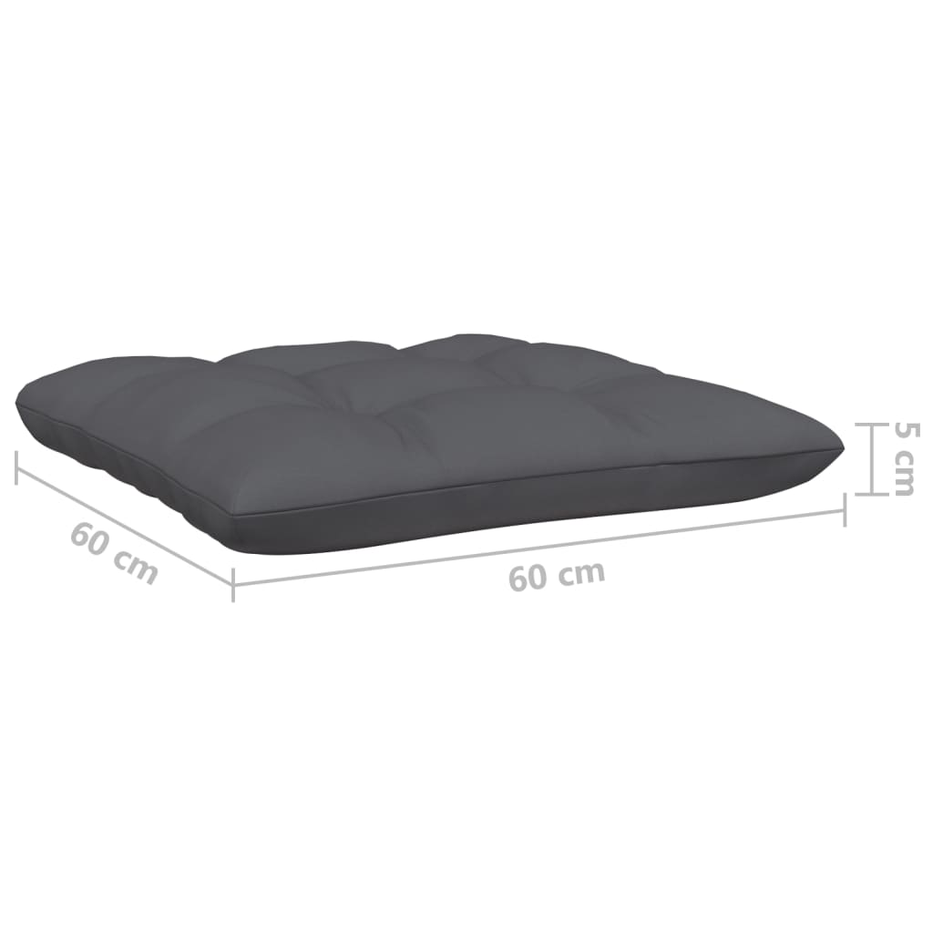 Vidaxl 2-Osobowa Sofa Ogrodowa Z Antracytowymi Poduszkami, Sosnowa