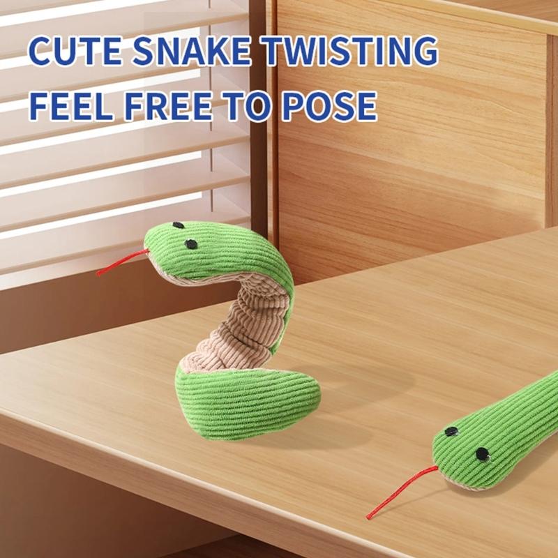 Cats Crinkle Stuffed Toy Kitten Toy Crinkling Cats Teething Chewing Snake Crinkling Cats to Exercise Gift