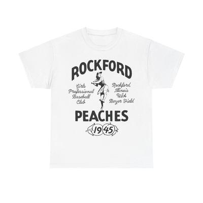 Рокфорд Иллинойс Персики Ностальгическая Ретро Бейсбольная Команда Футболка