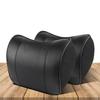 1 Pc Soft PU Car Headrest Neck Pillow with Foam, Adjustable Straps, Breathable Removable Cover and Comfortable Ergonomic Design