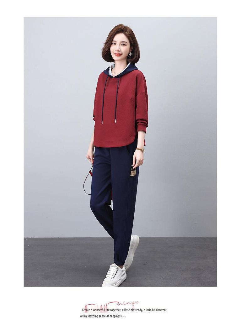 Спортивный костюм Ранняя осень 2024: Омолаживающий, Слимминг Комплект из двух частей