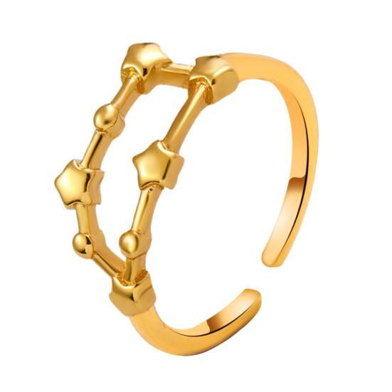 Студенческое кольцо Покрытие гальваникой Регулируемое открытие Звезда Символ Кольцо для пары Совпадающее кольцо Сплав Ювелирное изделие Подарок