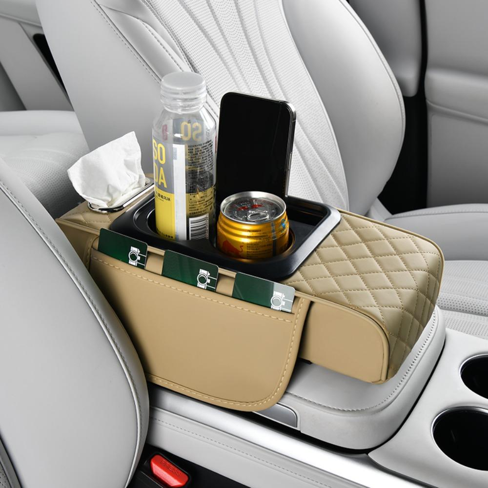 Multifunctional Center Console Armrest Cushion Portable Car Armrest Pillow Storage Box Universal
