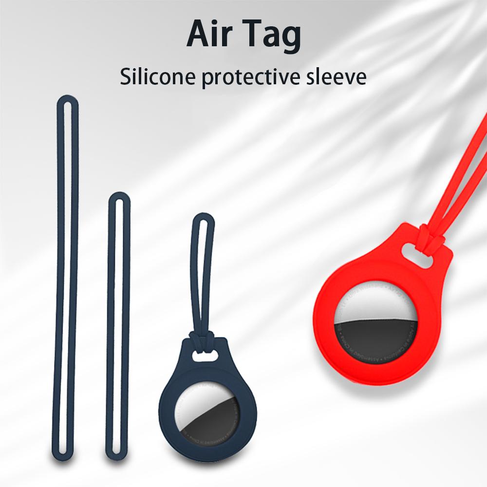 Protection Accessories For Airtags Tracker Protector Anti-fall Strap Protective Case Silicone Cover