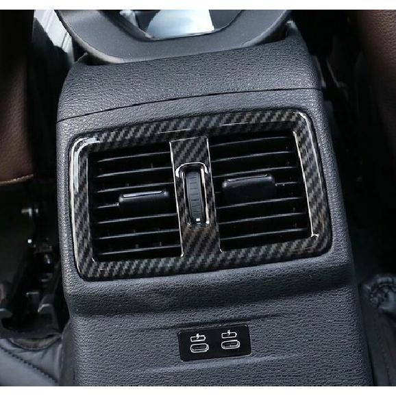 Carbon fiber Rear air outlet vent cover trim 1pcs For BMW X1 2016- F48