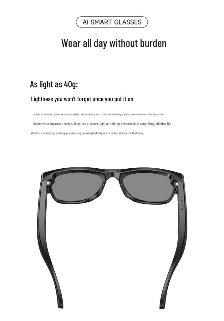AI Smart Glasses: Voice-Controlled, Color Changing, Translation, Photo & Video Capable