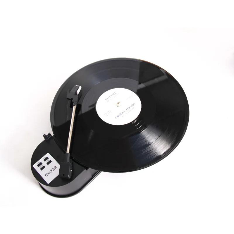 Мини-проигрыватель виниловых пластинок, проигрыватель с USB-преобразованием в MP3, двухскоростной, 33/45 об/мин