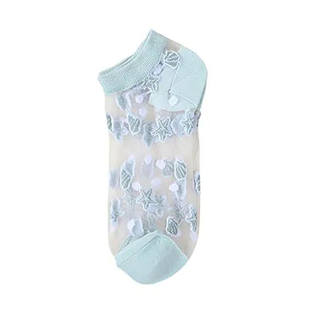 Transparent Crystal Glass Silk Socks Silk Short Socks Cute Lastic Socks
