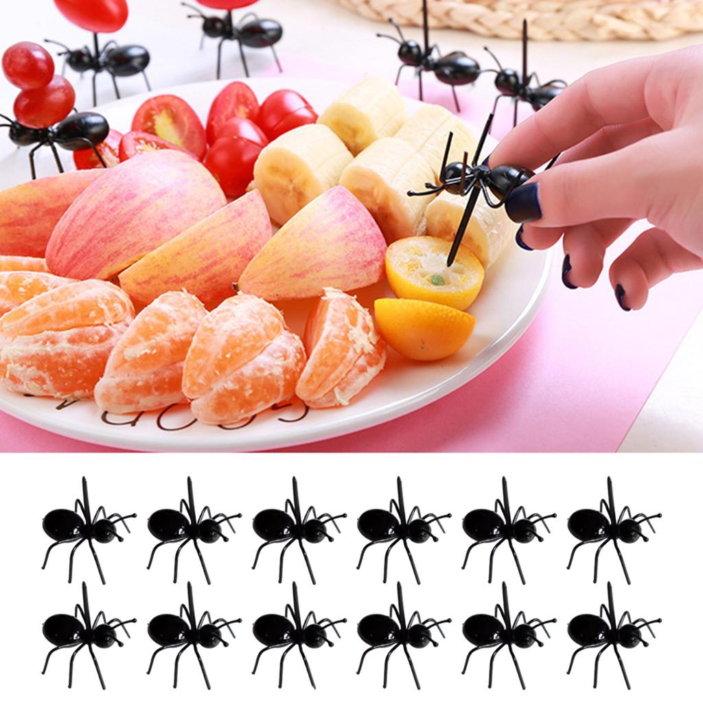 Set of 36 Cute Ant Food Picks Home Entertaining Picks Fruit Picks for Party Snacks Cake and Fruit Tableware Decoration