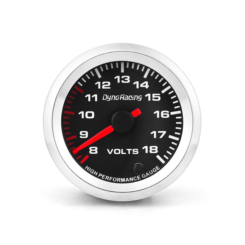Dynoracing 2 ''52 мм автомобильный вольтметр 8-18 вольт манометр 7 цветов указатель напряжения с шаговым двигателем