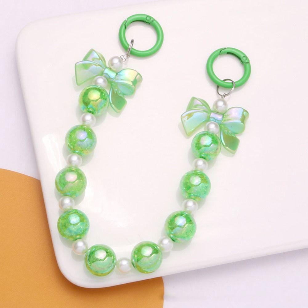 Подвеска на шнурке с бантом, из бисера, для сумки, разноцветный бантик, ремешок для телефона, подвеска для сумки из бисера, для девочек