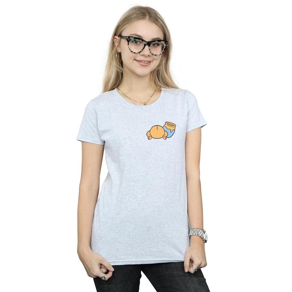 Disney Womens/Ladies Winnie The Pooh Backside Breast Print Cotton T-Shirt
