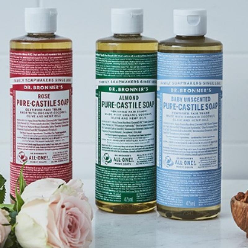 Доктор. Bronner S Мятное чистое кастильское мыло 475 мл