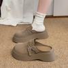 Модные и легкие женские новые весенние полусапожки на толстой подошве в стиле ретро, с одним ремешком и закрытым носком