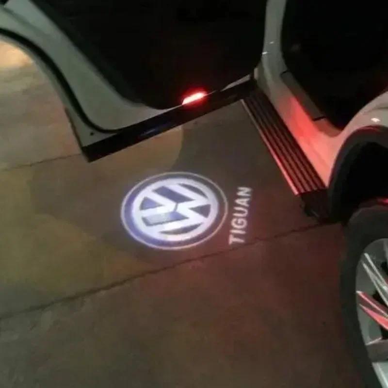 For VW GOLF Passat B6 B7 B8 B9 C6 C7 C8 Tiguan GTI GTD GTE Touareg car LED logo door projection welcome light Ghost lamp zj8