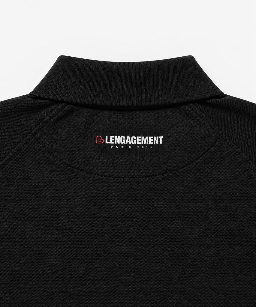 LENGAGEMENT Classic Raglan Sport Pique Collar T-Shirt [Black]