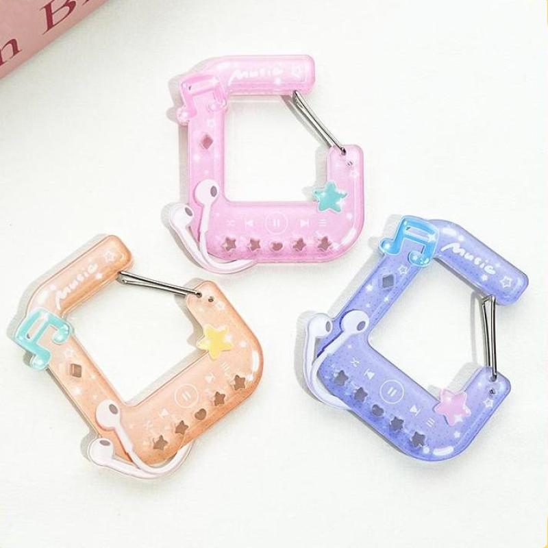 Cute Acrylic Charm Carabiner Climbing Buckle High Aesthetic Value Bag Pendant Creative Gift Keychain Backpack Handbook Decor