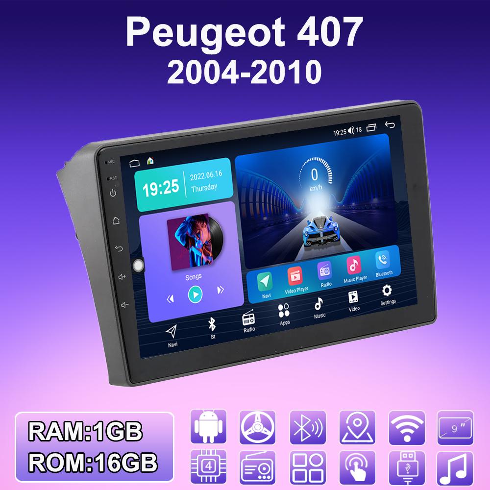 2 DIN Android Carplay автомобильное радио для Peugeot 407 2004-2010 мультимедийный проигрыватель головное устройство стерео GPS навигация BT WIFI 2+32 ГБ