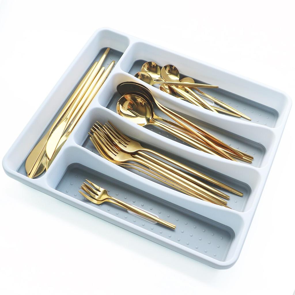 Пластиковый лоток для столовых приборов, кухонный ящик-органайзер, разделительный ящик для столовой посуды, аккуратный ящик для ложки, вилки, ножа, полка, ящик для хранения посуды