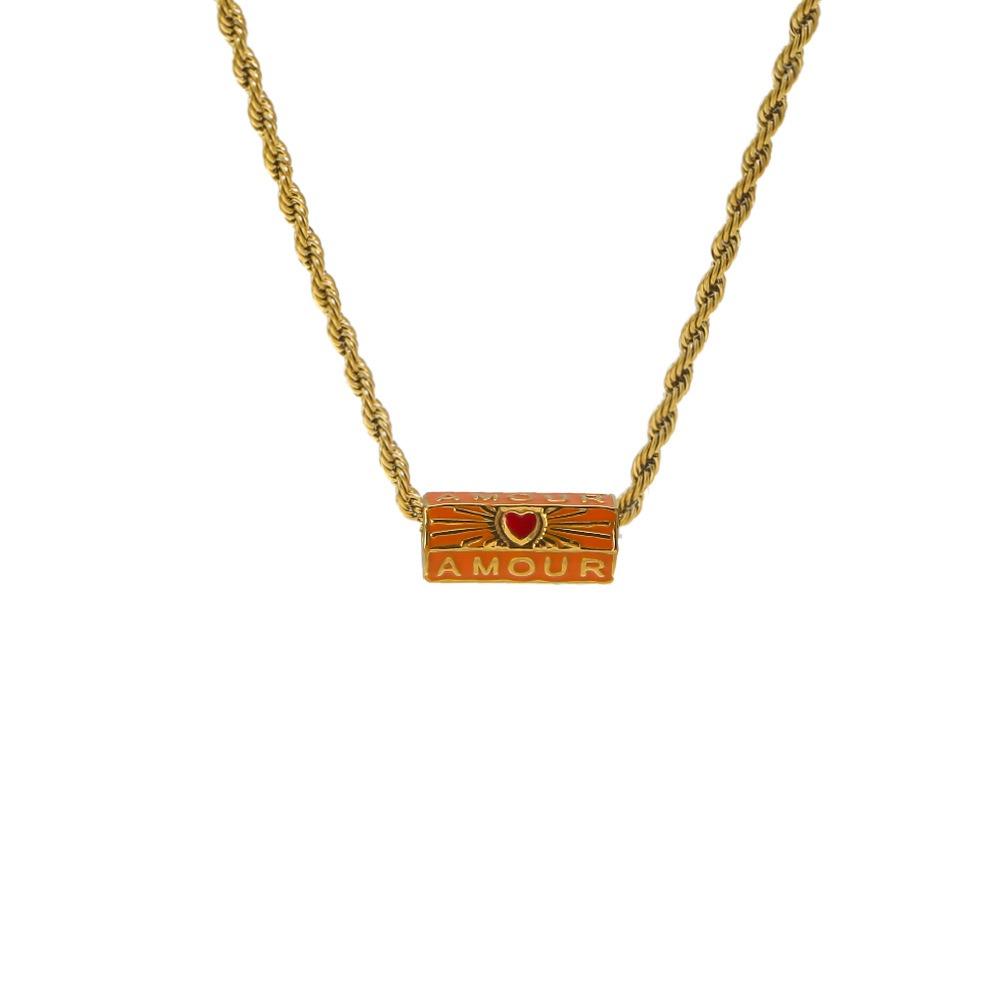 Sweet Charm Turkish Eye Multi Color Necklace Wish Card Hexagonal Neck Chain Jewelry Accessories