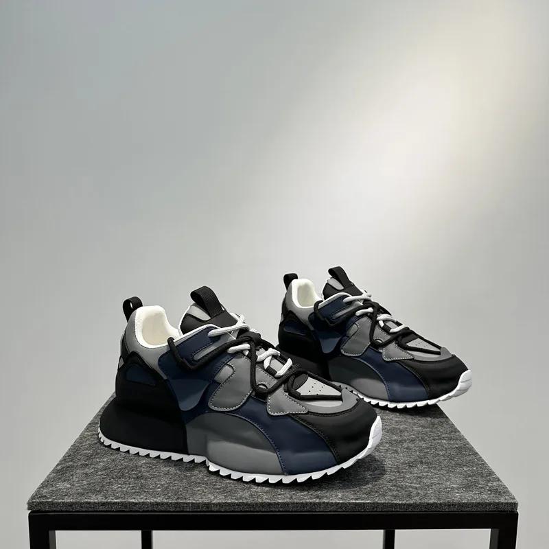 Модные дизайнерские массивные кроссовки с цветными блоками для мужчин, модные повседневные кожаные дышащие туфли на увеличенной платформе