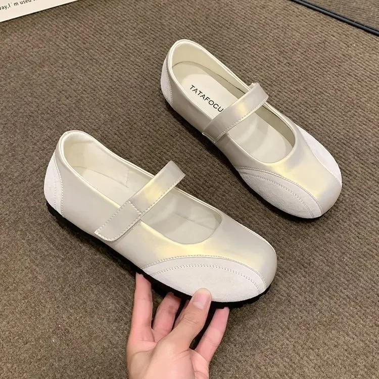 2024 Обувь для женщин 2024 Балетки с закрытым носком Повседневные женские кроссовки Мягкая женская обувь Круглый носок Разноцветные новые балетки