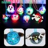 12-120PCS Halloween Christmas Glow Necklace Bracelet Scary Glitter Pendant Light Up Props Kids Party Favors Holiday Decoration