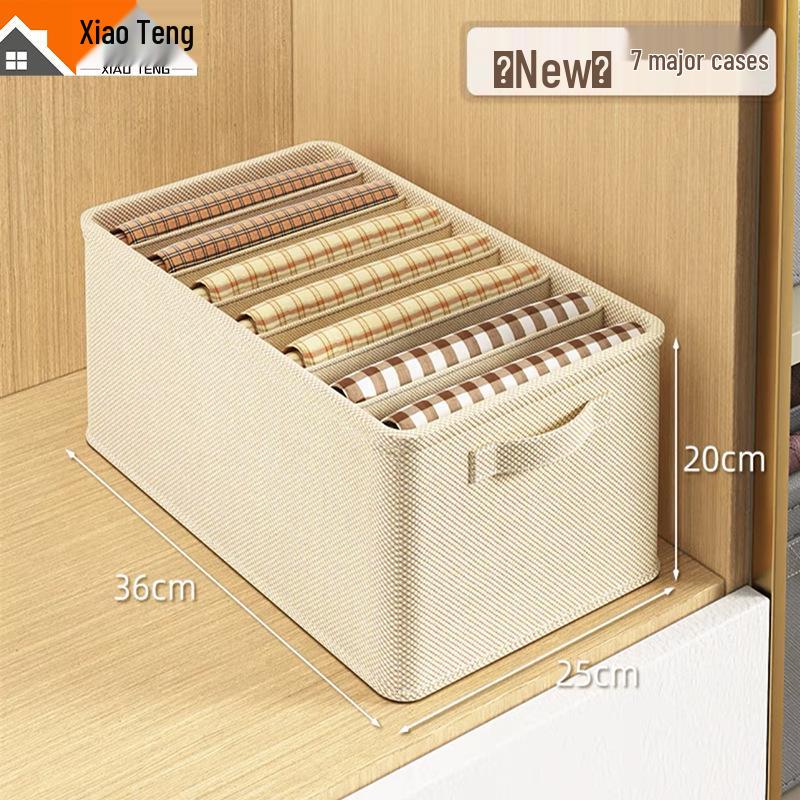 Тканевый органайзер для одежды из полипропиленовой доски с разделителями - Коробка для хранения в шкафу для брюк