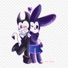 Bendy And The Ink Machine Oswald The Lucky Rabbit Iron On Heat Transfer Printing Vinyl Patches Sticker for Clothes DIY Appliques Washable Patches