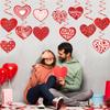 Valentine's Day Interior Decoration Heart Paper Party Decoration For Valentine's Day Bright Colors Create Ambiance Decorations 12pcs