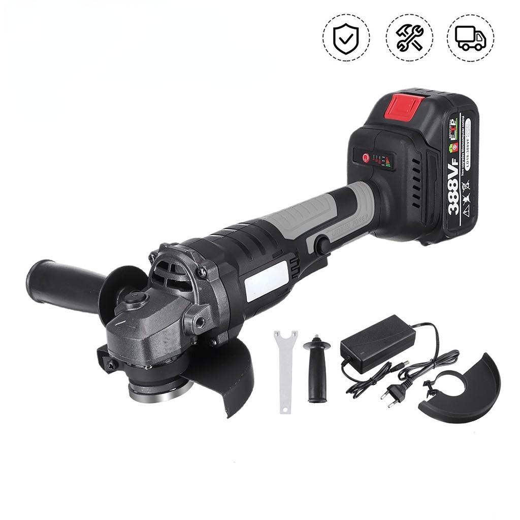 388VF 125 мм Бесщеточная электрическая угловая шлифовальная машина Беспроводной деревообрабатывающий электроинструмент