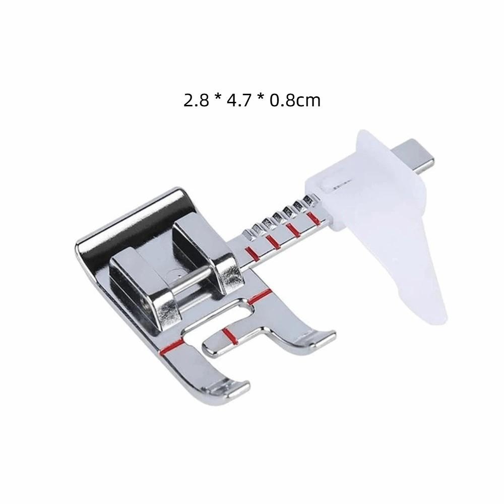 Silver Adjustable Guide Presser Foot Metal Snap on Presser Foot For Home Sewing