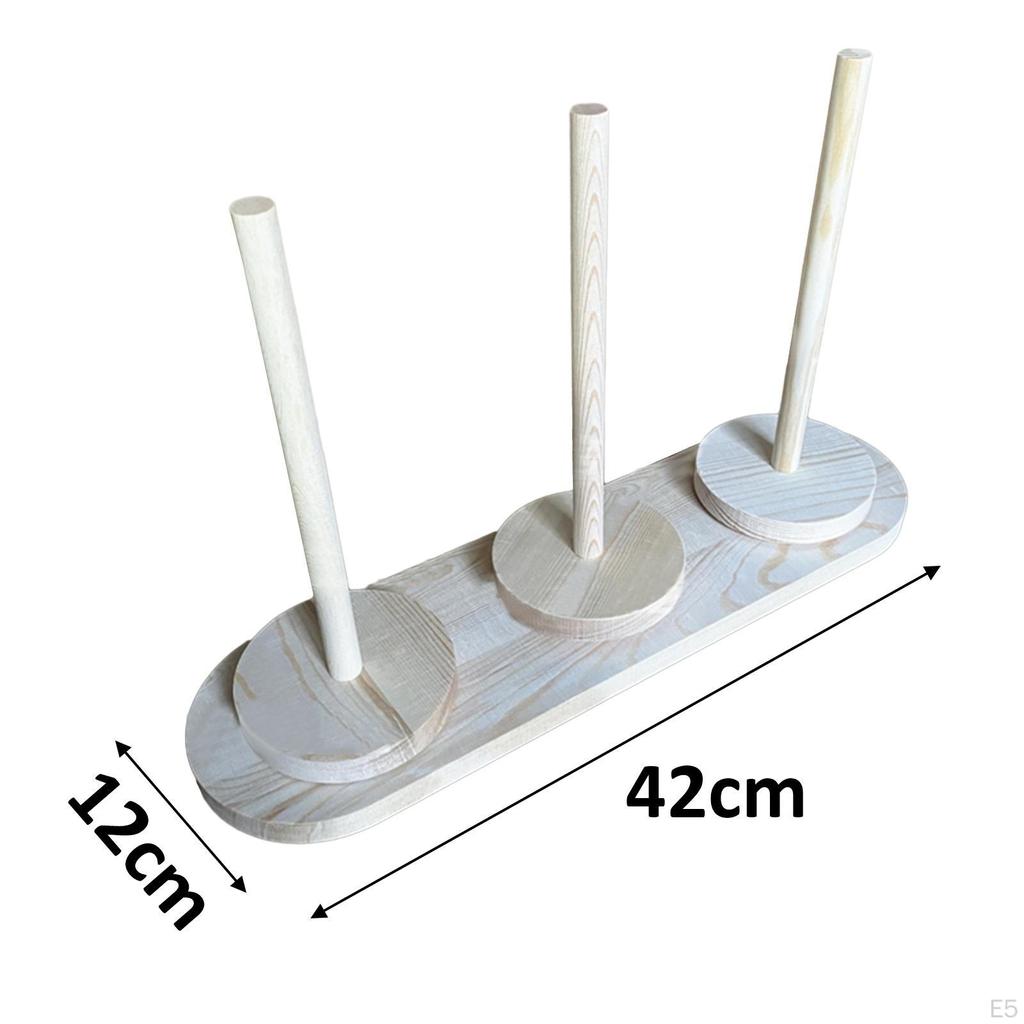 Держатель для клубков пряжи, шерстяной многоразовый деревянный вращающийся аксессуар для вязания крючком, диспенсер для веревок