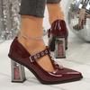 2025 Retro Chunky Heel Mary Jane Shoes for Women – Spring/Summer Collection