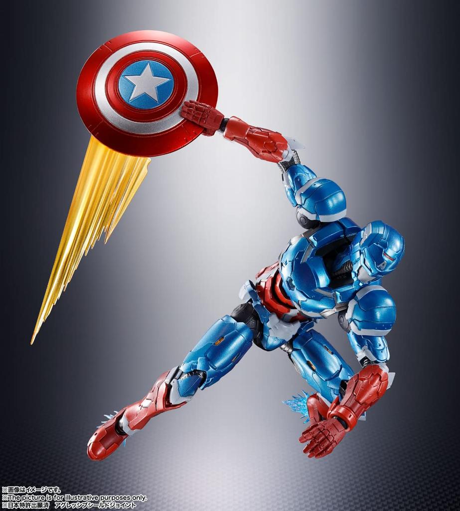 TAMASHII NATIONS Captain America On 155mm Painted Movable Figure S.H.Figuarts (Tech Avengers) Approx. PVC&ABS&Diecast
