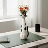 Whimsical Feline Vase Quirky Design Feline Vase Kitty Flower Pot Decorative Accent Resin Sculpture Planter Handmade Look