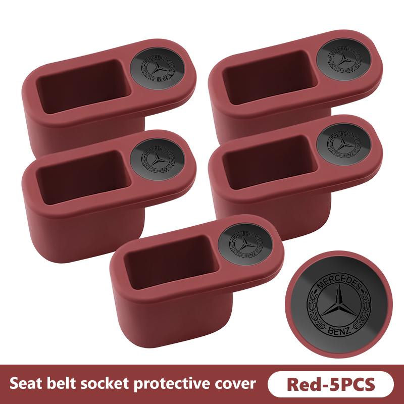For Benz Car Seat Belt Buckle Anchor Socket Anti-collision Protect Cover Exclusive AMG SPRINTER V CLASS VIANO W124 W203 W204