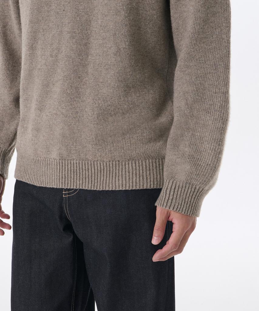 MUSINSA STANDARD Essential Crew Neck Knit [Taupe]