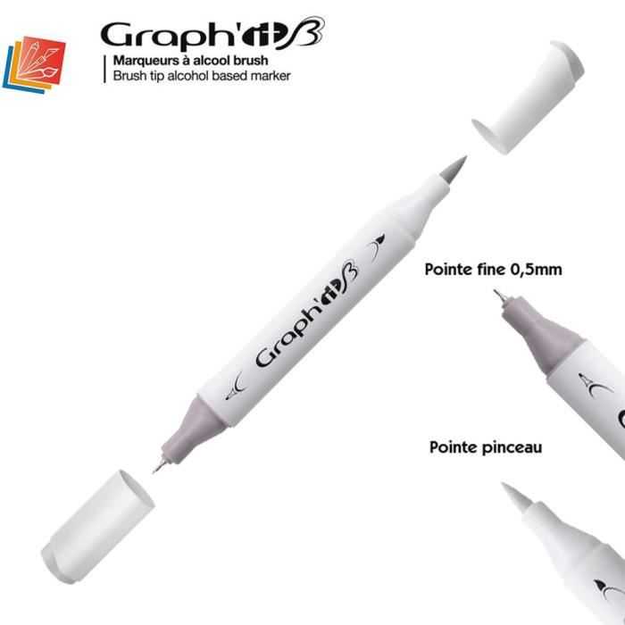Marqueur à alcool 'Graph'It Brush Marker' de Graph'IT - Nuancier Graph'it:9503 - Neutral Grey
