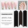 French Tip Nail Art Stickers - Crescent & V-Shaped Black Gel
