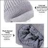 Men Winter Knitted Hat with Short Brim Thick Windproof Ear Protection Keep