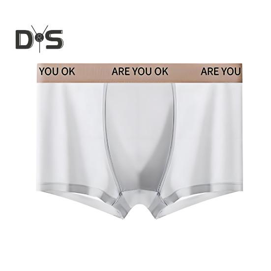 Мужские трусы-боксеры средней посадки, цветные шорты из ледяного шелка, ультратонкие дышащие летние трусы